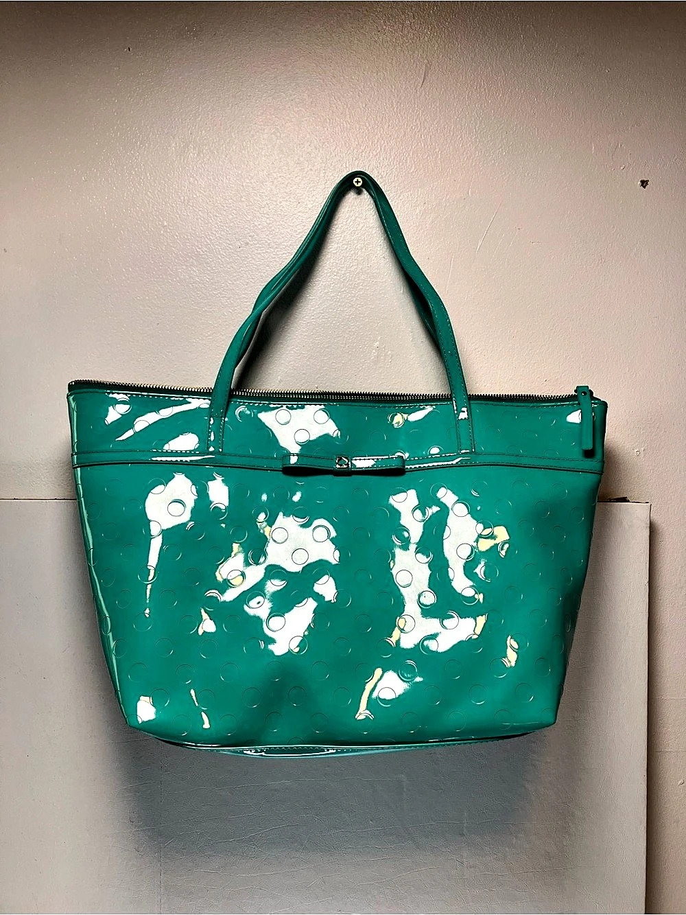 Kate Spade Patent Tote in Green NWT